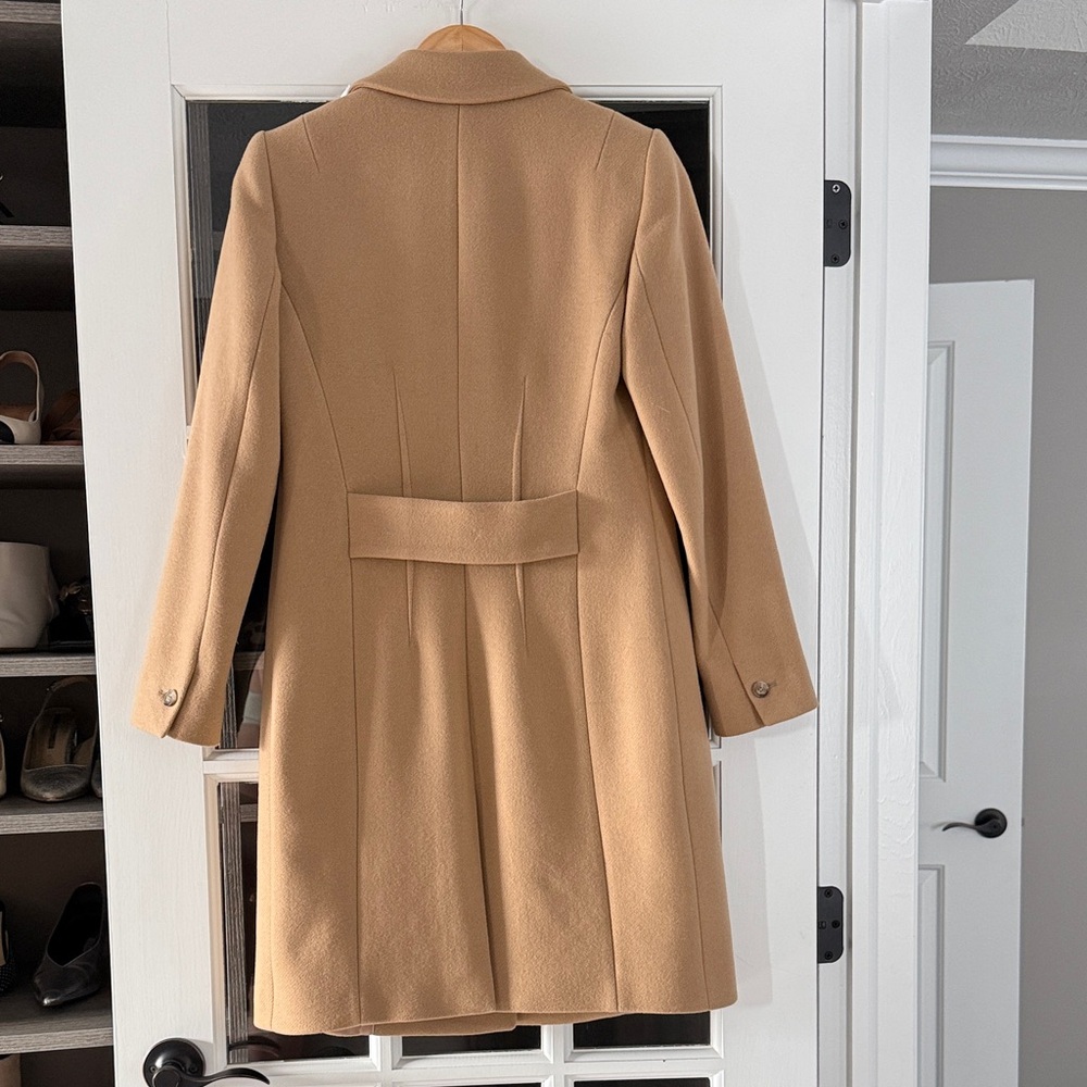 Reiss Camel Italian Fabric Coat US Size 4 UK Size 8 - Picture 5 of 5
